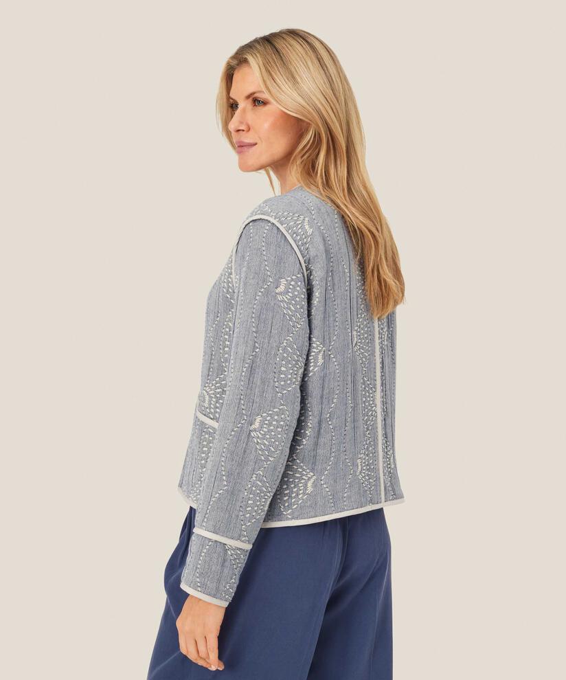 Jacke mit gesticktem Muster und Knopfdetails, Sargasso mel.