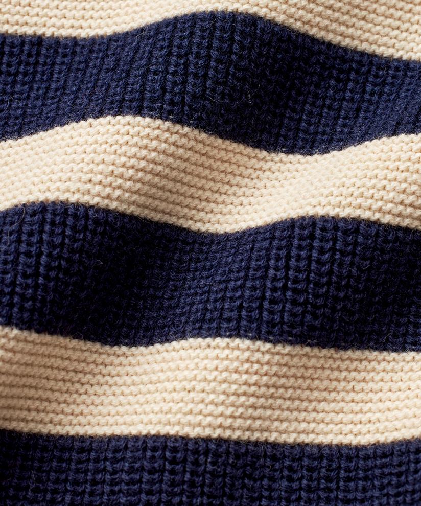 gestreifter Strickpullover aus Baumwolle, Maritime Blue