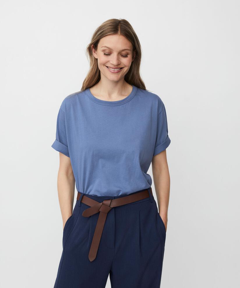 T-shirt Mit Rundhals, Bijou Blue