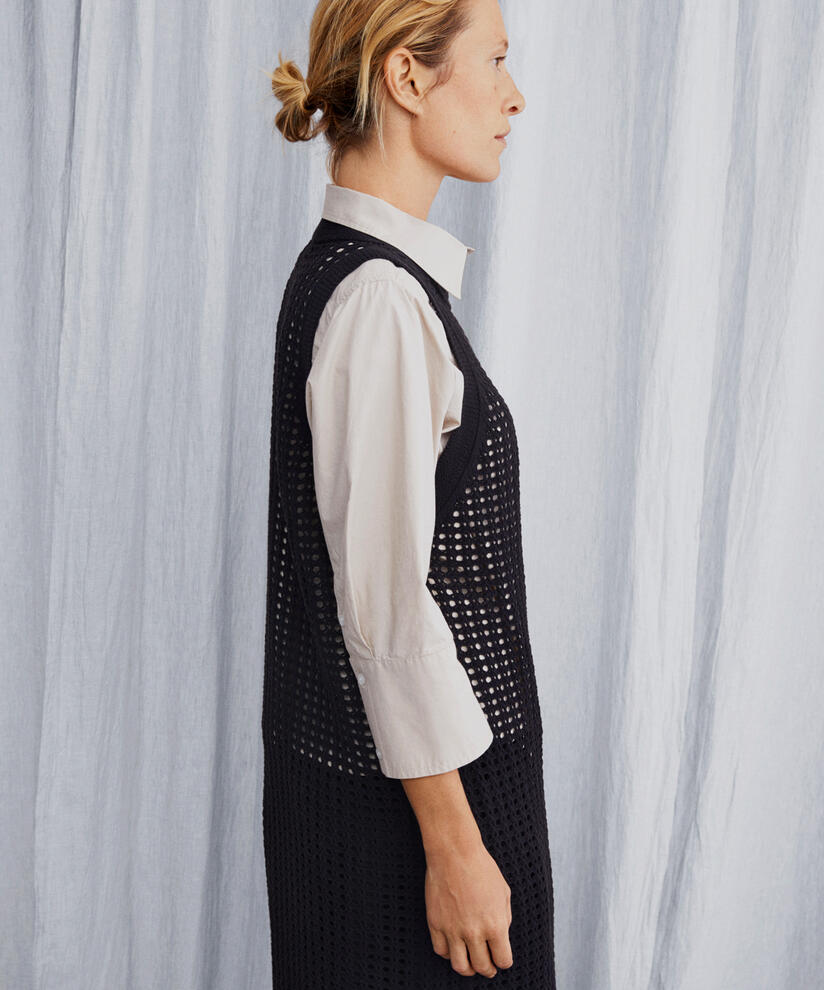 Strickkleid aus weicher Baumwolle, Black