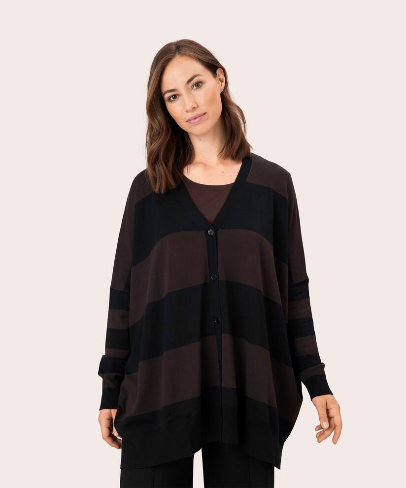 Lina Cardigan, Coffee/Blk, hi-res