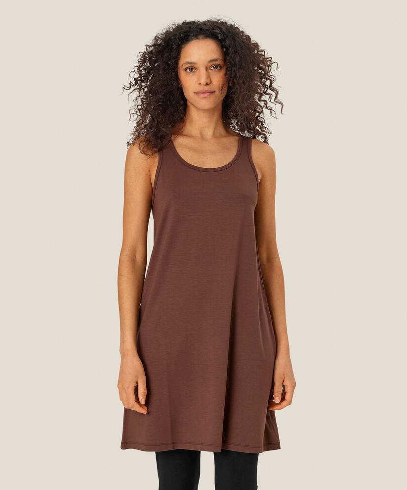 Unterkleid aus Jersey mit Rundhalsausschnitt, Chestnut