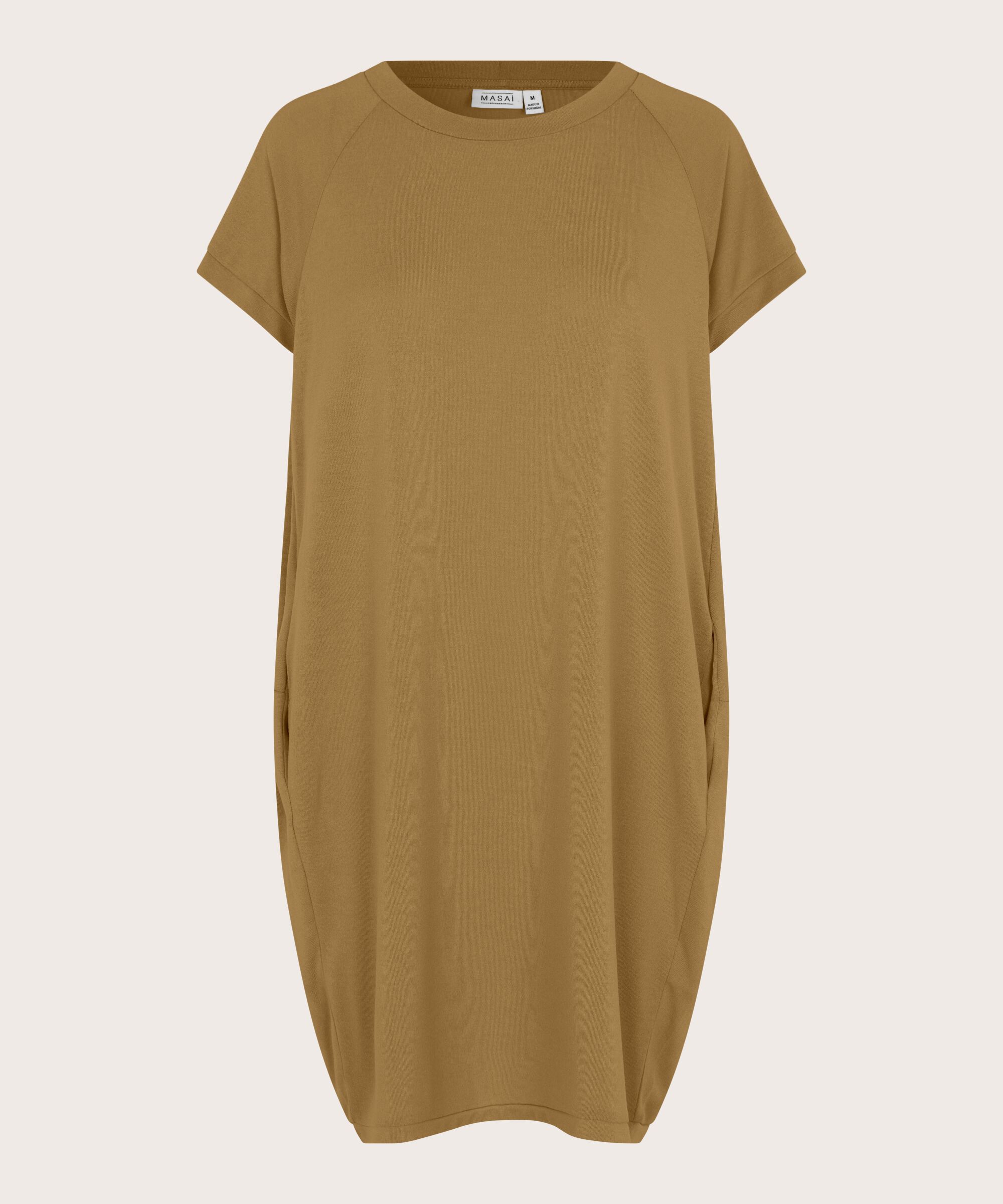Tunika Mit Rundhalsausschnitt Und Taschen, Dull Gold