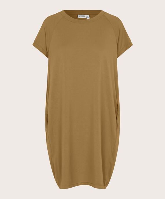 Tunika Mit Rundhalsausschnitt Und Taschen, Dull Gold