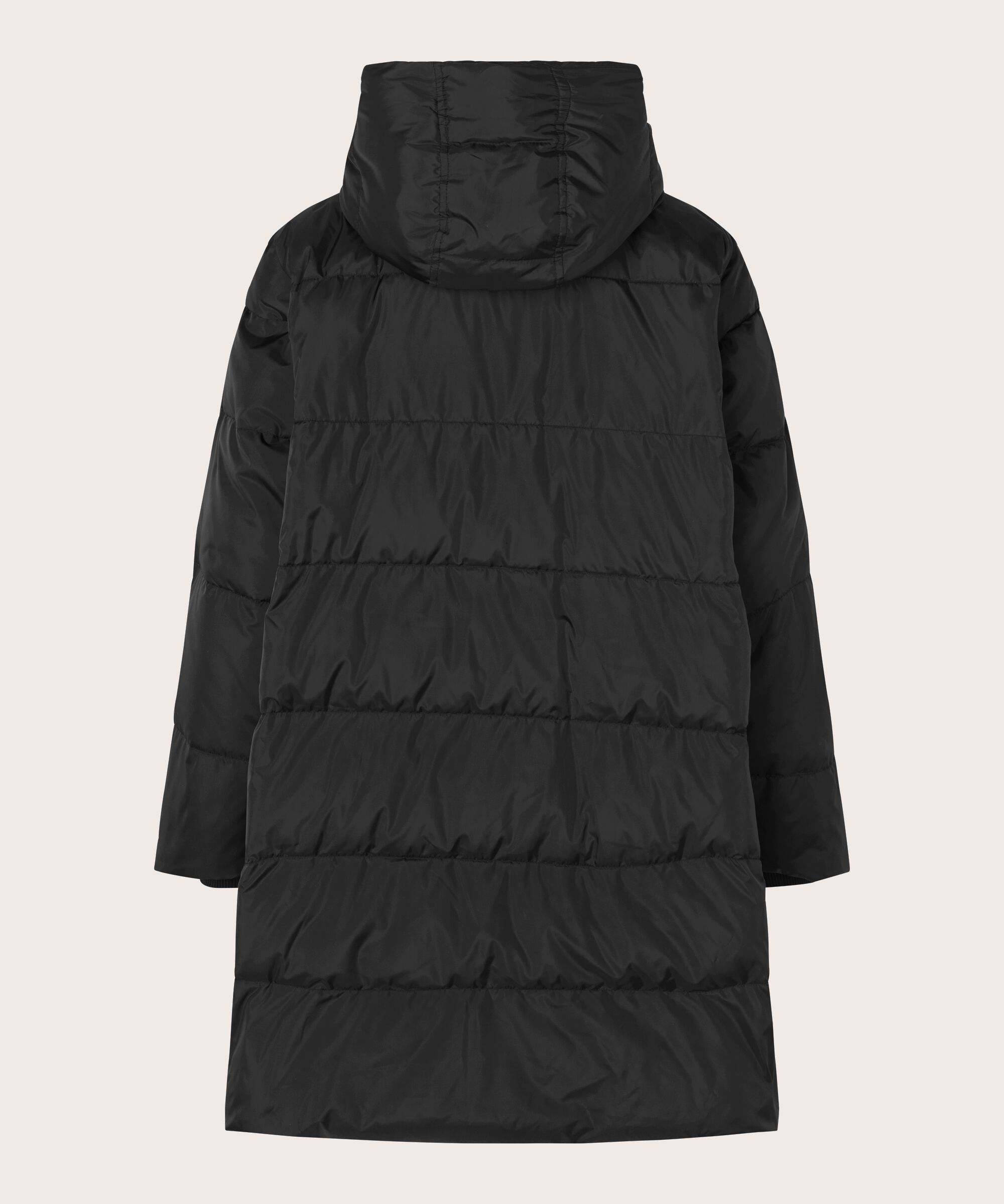 Daunenmantel Mit Kapuze, Black