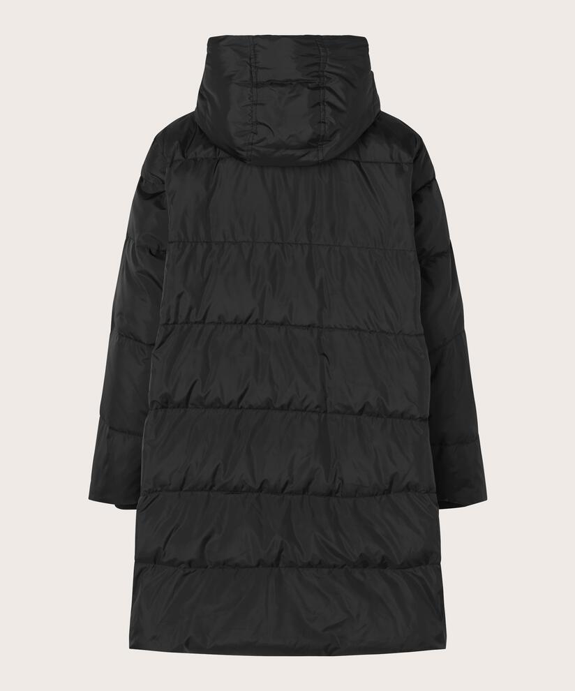 Daunenmantel Mit Kapuze, Black