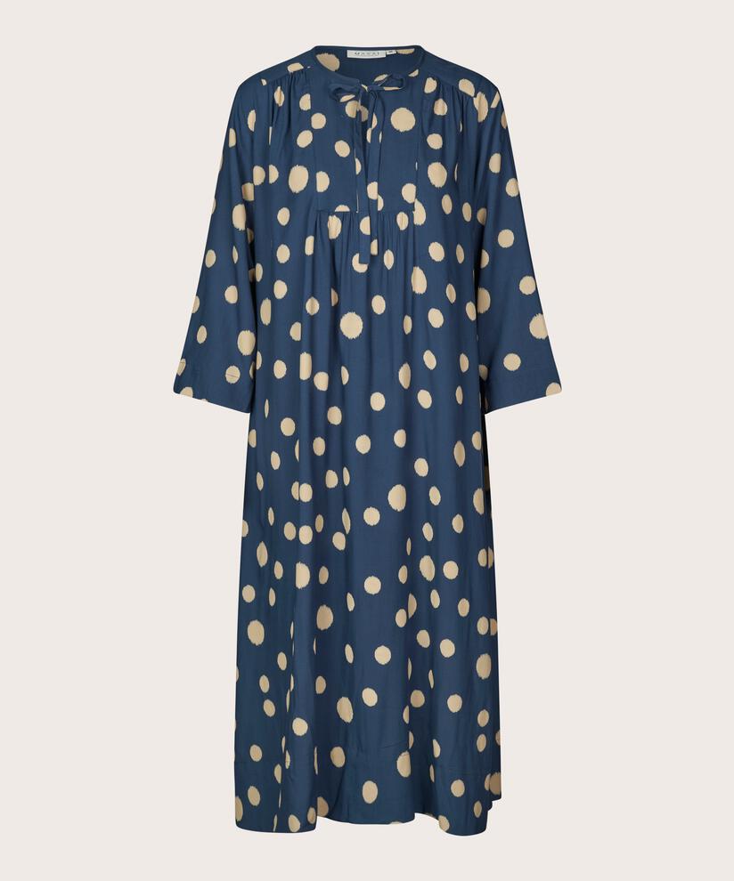Kleid mit Bindebändern am Hals und Eingrifftaschen, Moonlit Ocean