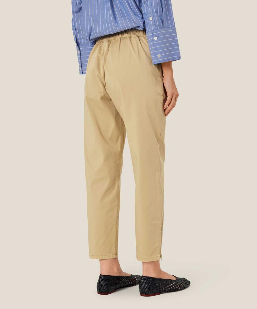 Knöchellange Hose Aus Baumwollstretch, Safari