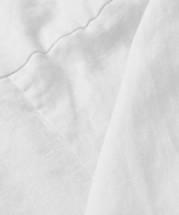 Leinenhose mit breitem, gesmoktem Gummizug hinten, White