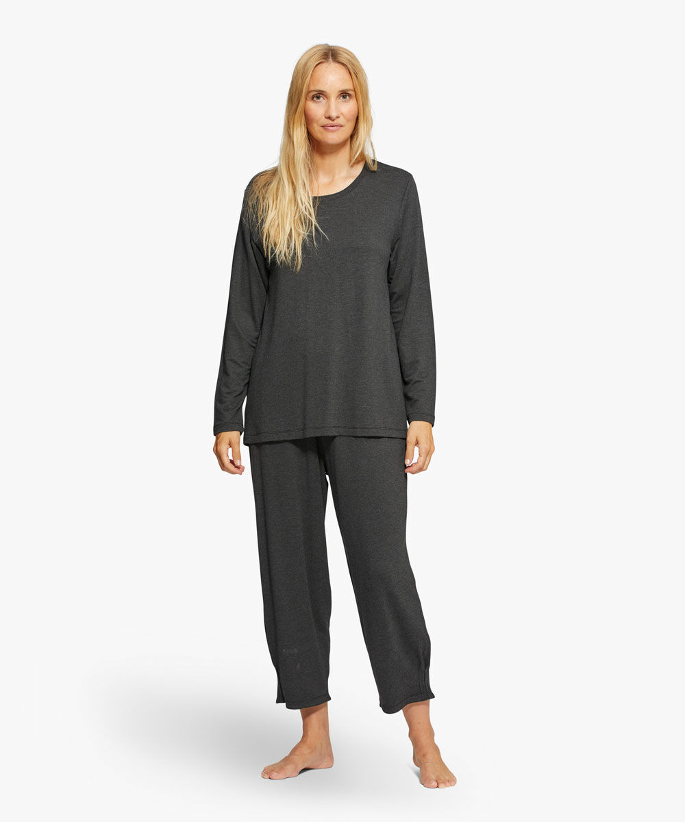 Jogginghose aus weichem Jersey, D. Grey mel.