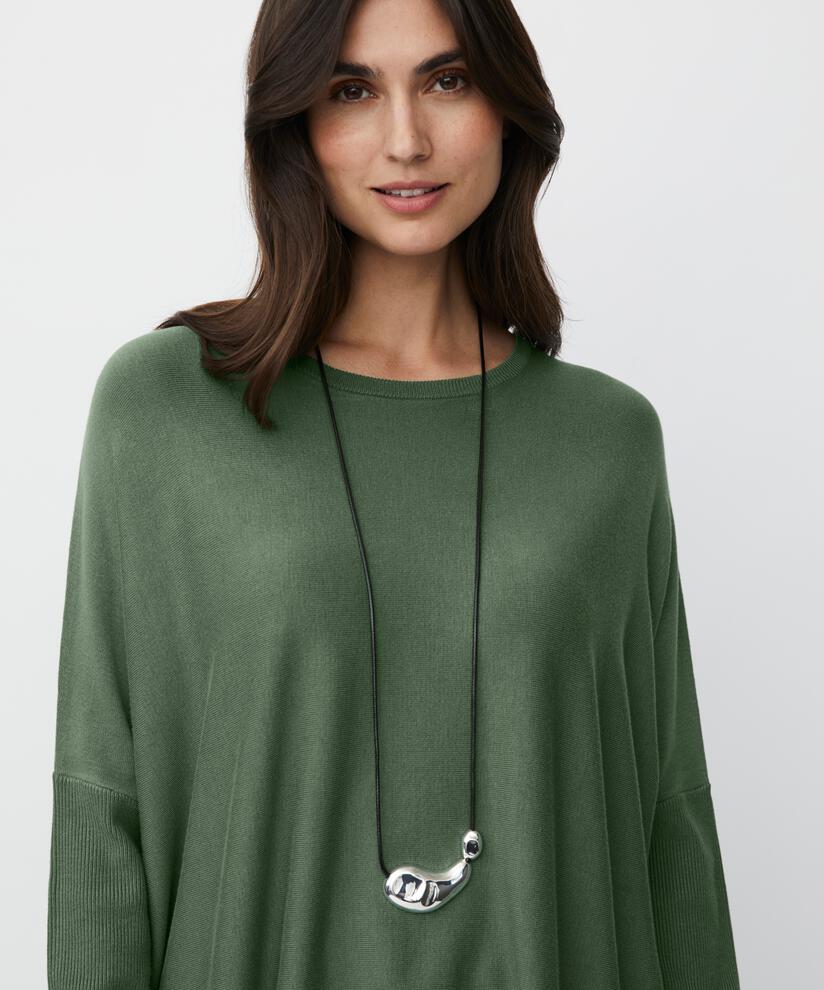 Oversize-pullover Mit Schmalen Ärmeln, Duck Green