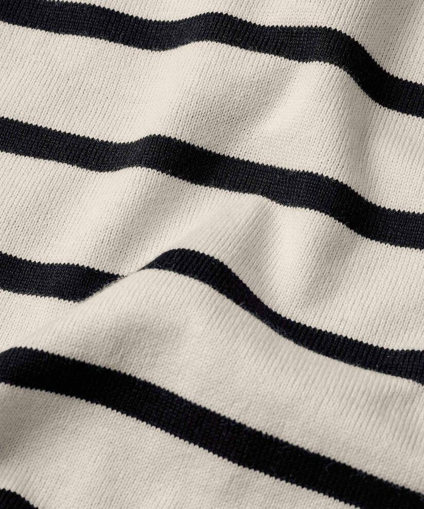 gestreiftes Jersey-T-Shirt mit Rundhalsausschnitt, Whitecap