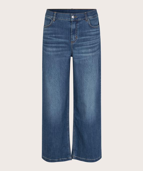 Jeans mit Stretch und Weite an den Beinen, Basic Denim