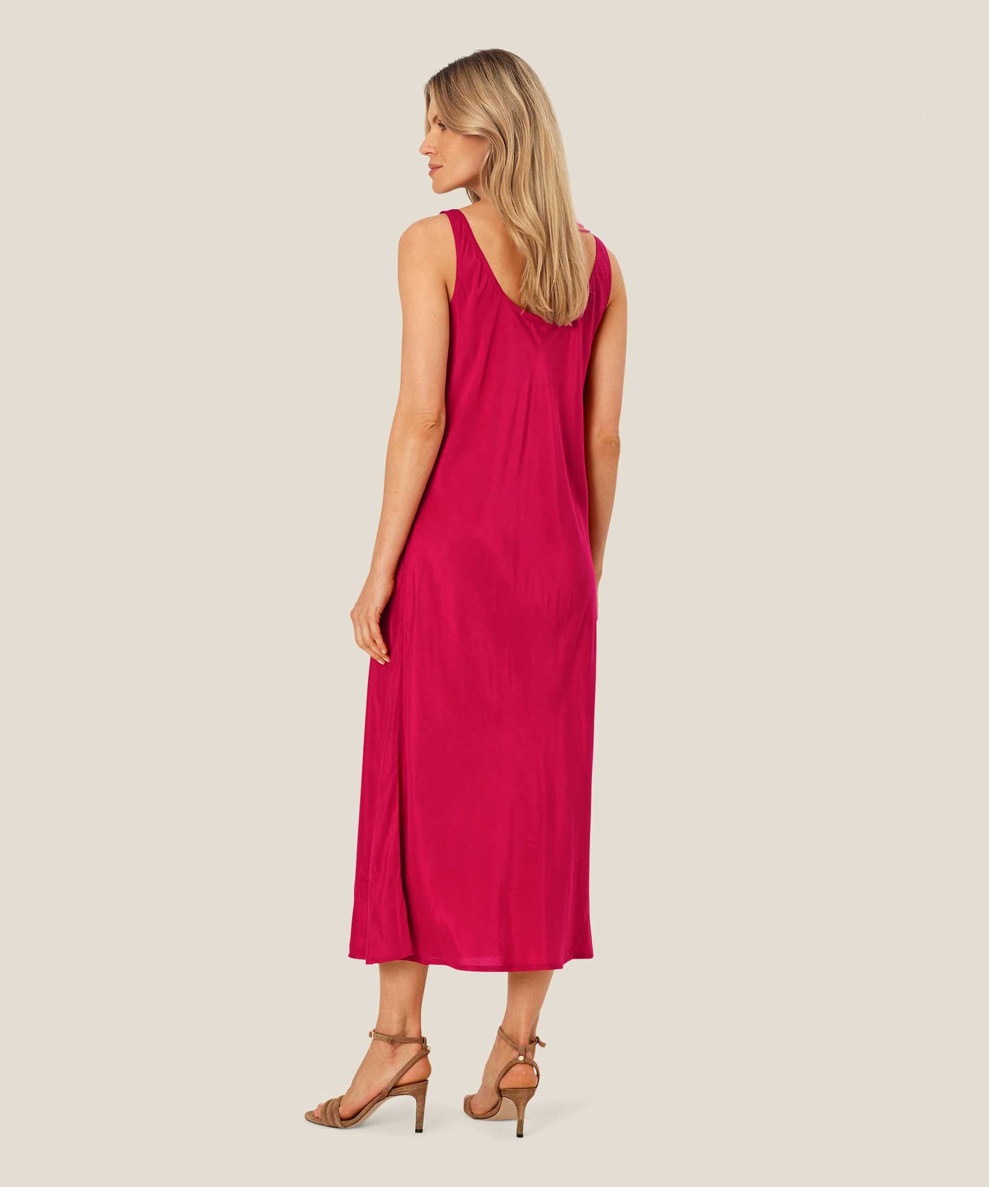 Trägerkleid aus leicht glänzender Viskose, Persian Red