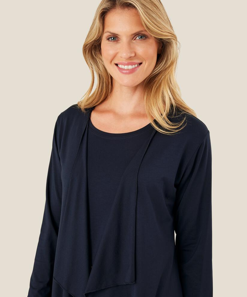 Offener Jersey-cardigan, Navy