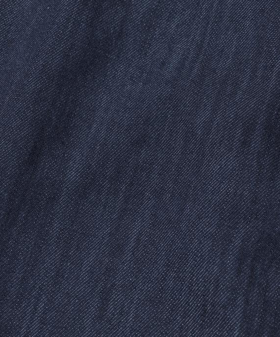Jeanskleid mit tiefem V-Ausschnitt, Dark Denim