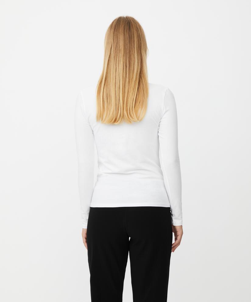 taillierte Jerseybluse mit Stretch, White