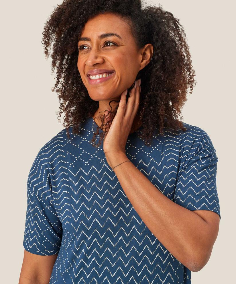 Bedrucktes Jerseykleid mit kurzen Ärmeln, Sargasso Sea