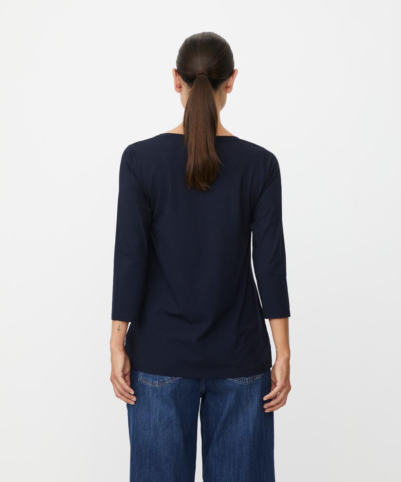 Shirt Mit Rundem Hals, Navy