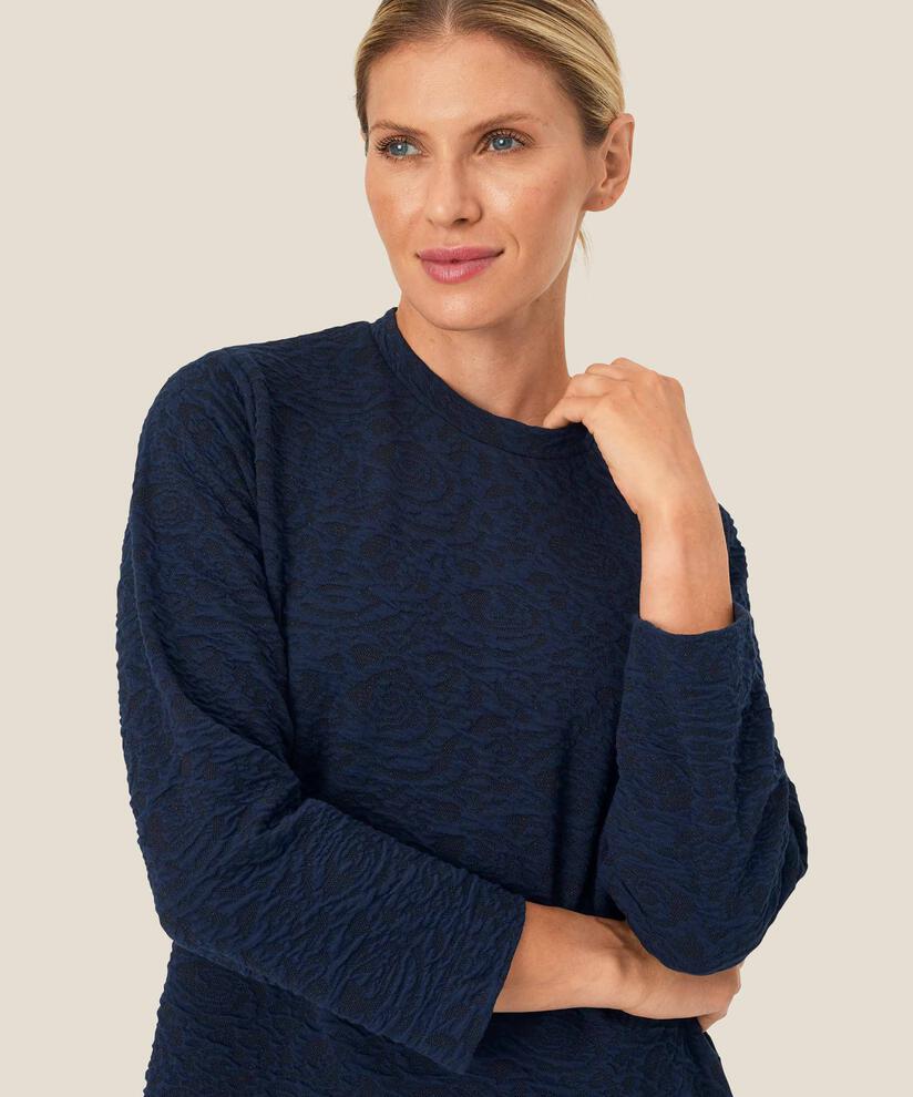 Jersey-Tunika mit Reißverschluss hinten, Navy