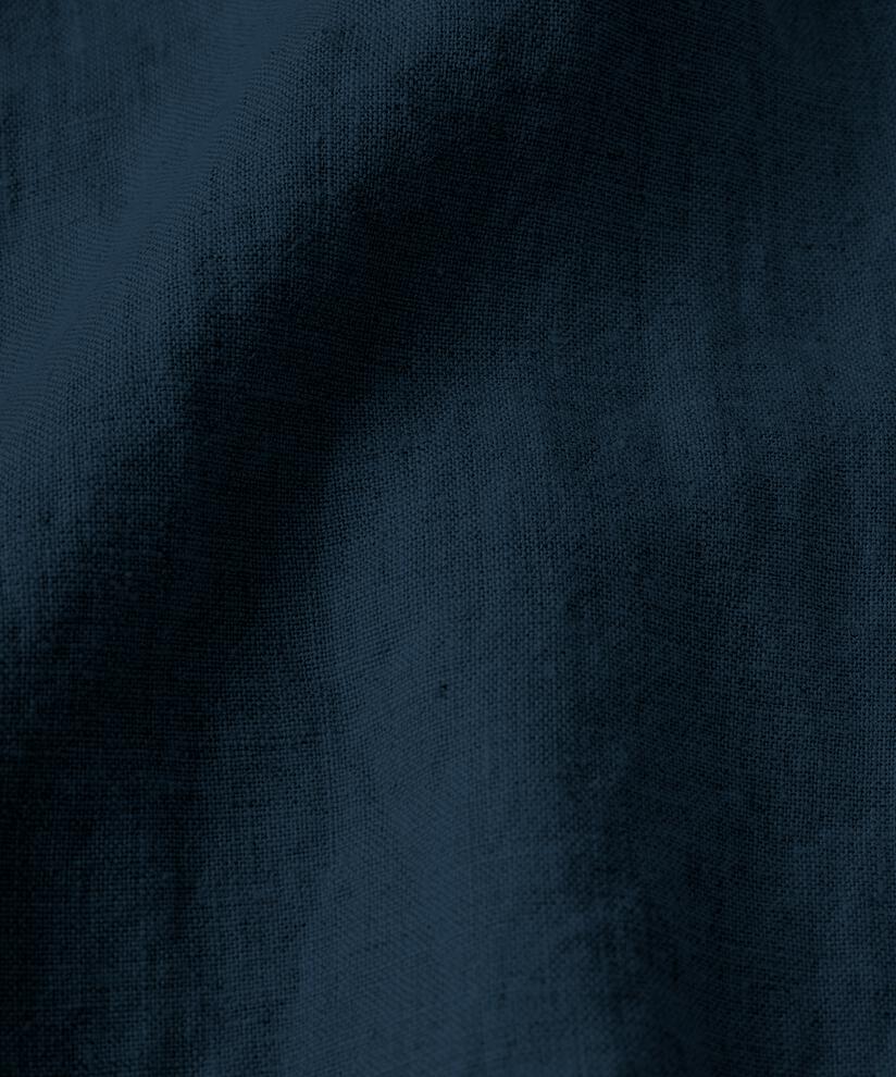 Weite Leinenhose mit elastischem Bund, Navy