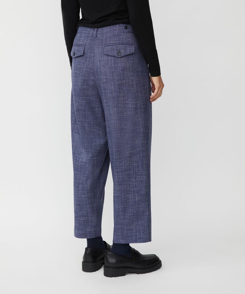 Hose mit Eingrifftaschen und Bügelfalten vorne, Navy Blazer