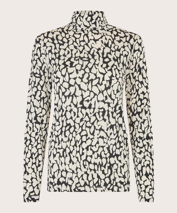 Rollkragenbluse Aus Weichem Jersey, Whitecap