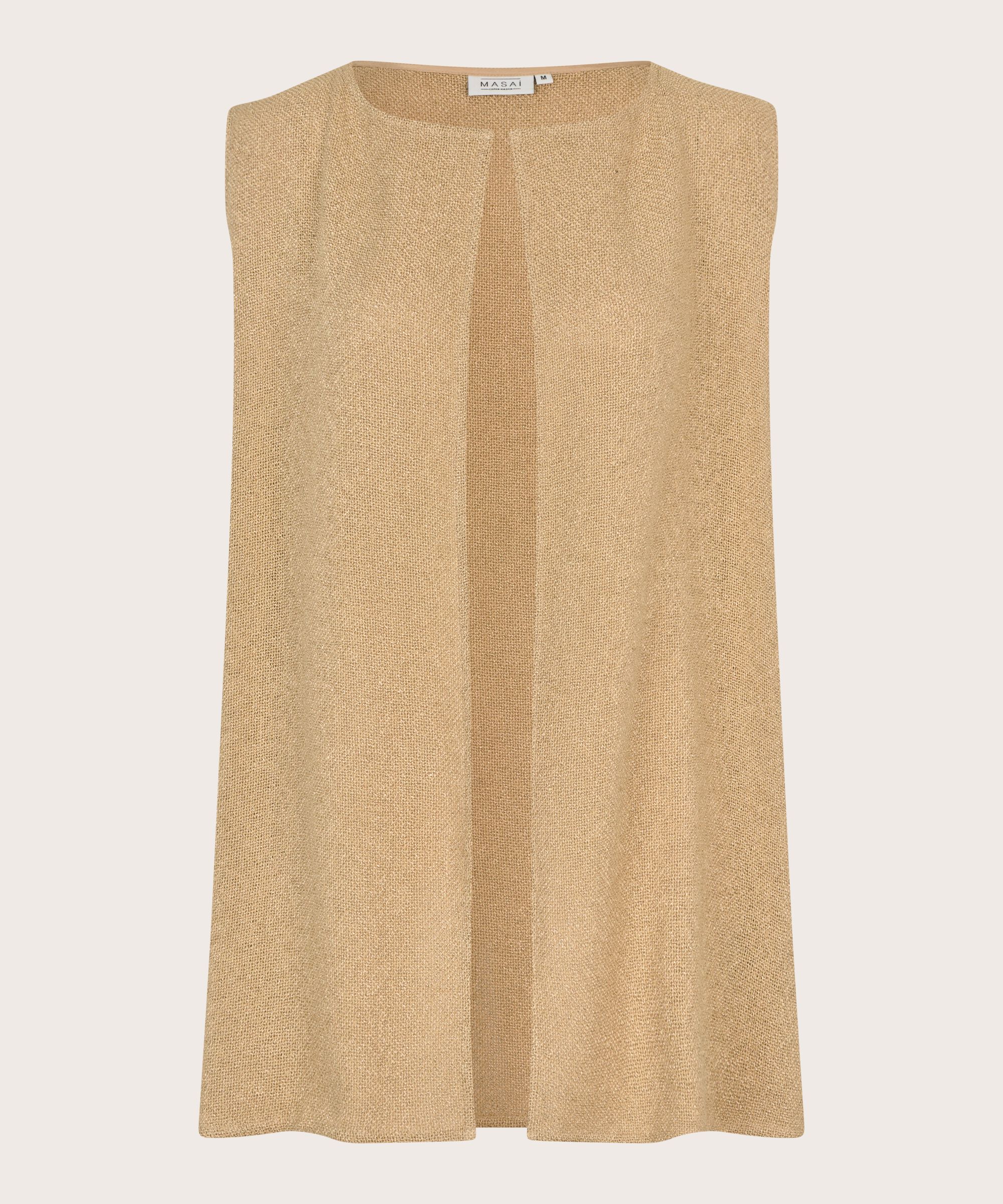 Lange, Offene Bouclé-weste, Safari