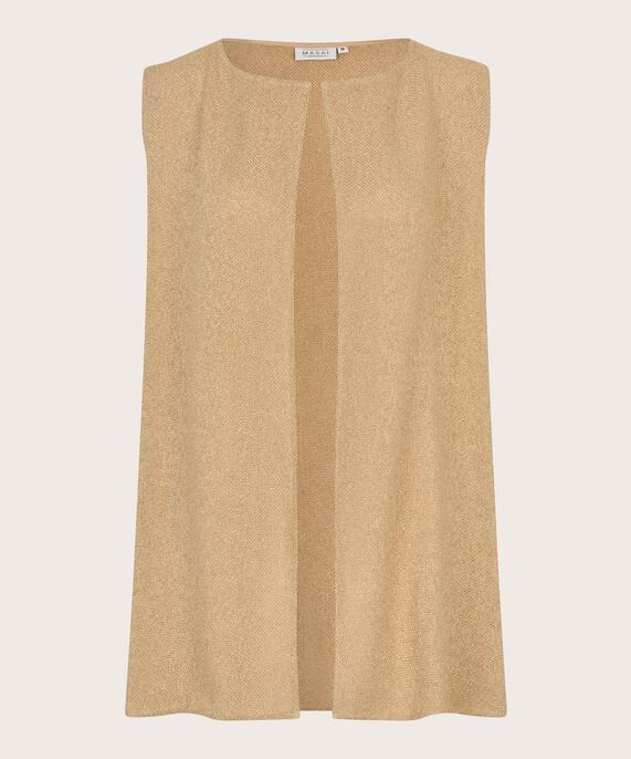 Lange, Offene Bouclé-weste, Safari