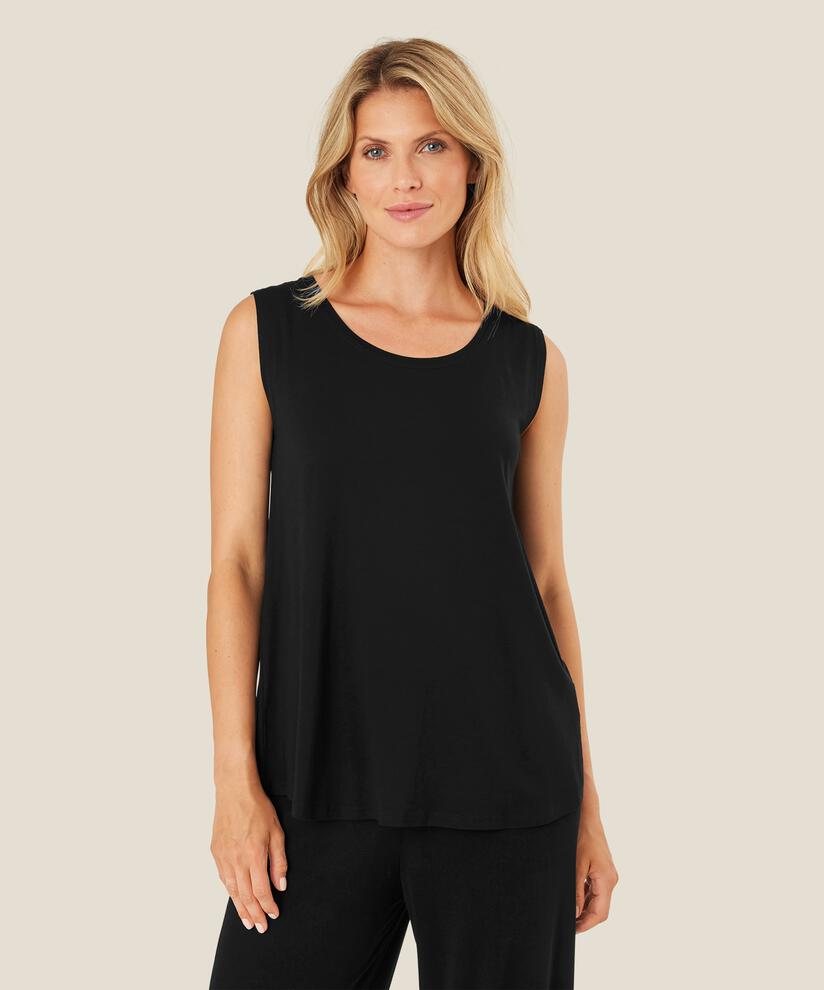 Ärmelloses Jersey-top, Black