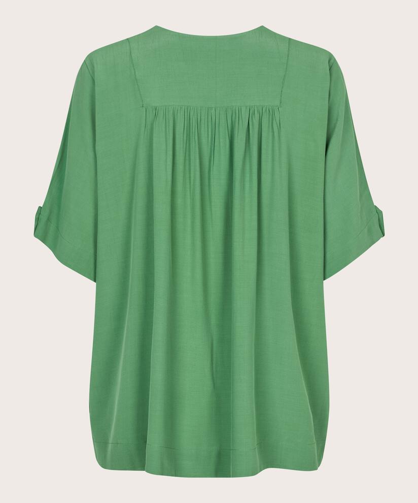 Viskosebluse mit Knopfleiste, D. Grass Green