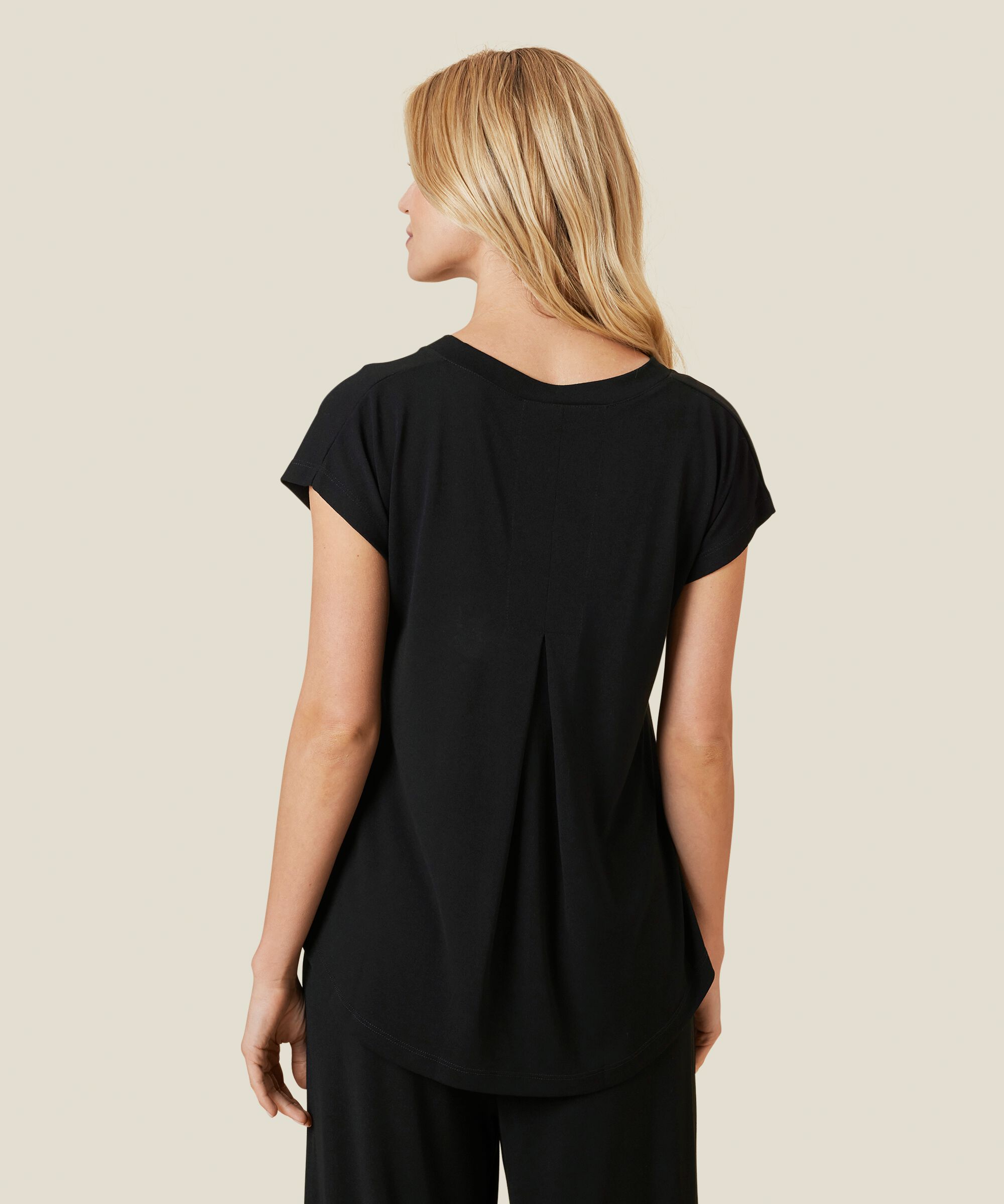 T-shirt Mit V-ausschnitt, Black