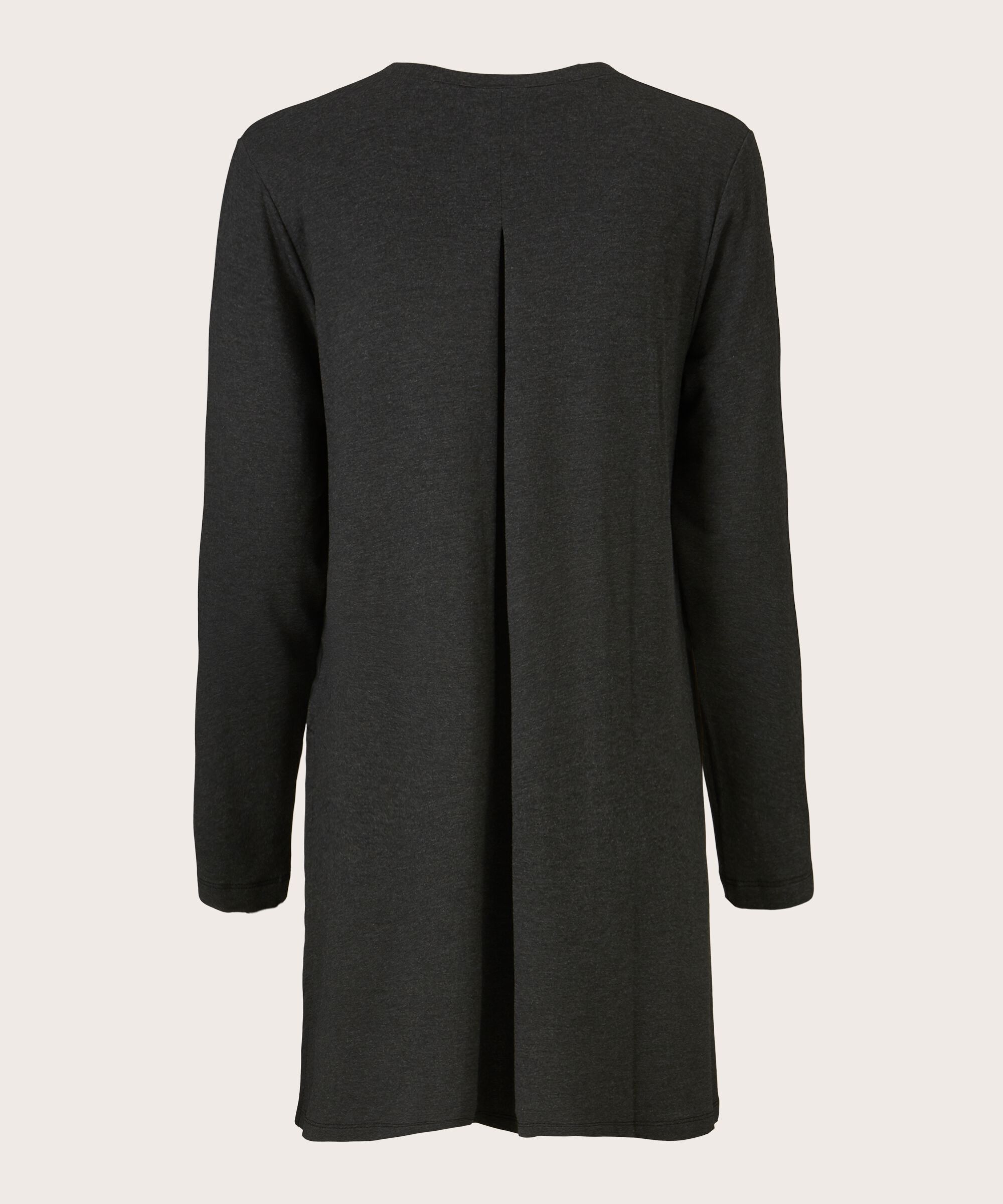 JERSEY-Tunika mit langen Ärmeln, D. Grey mel.