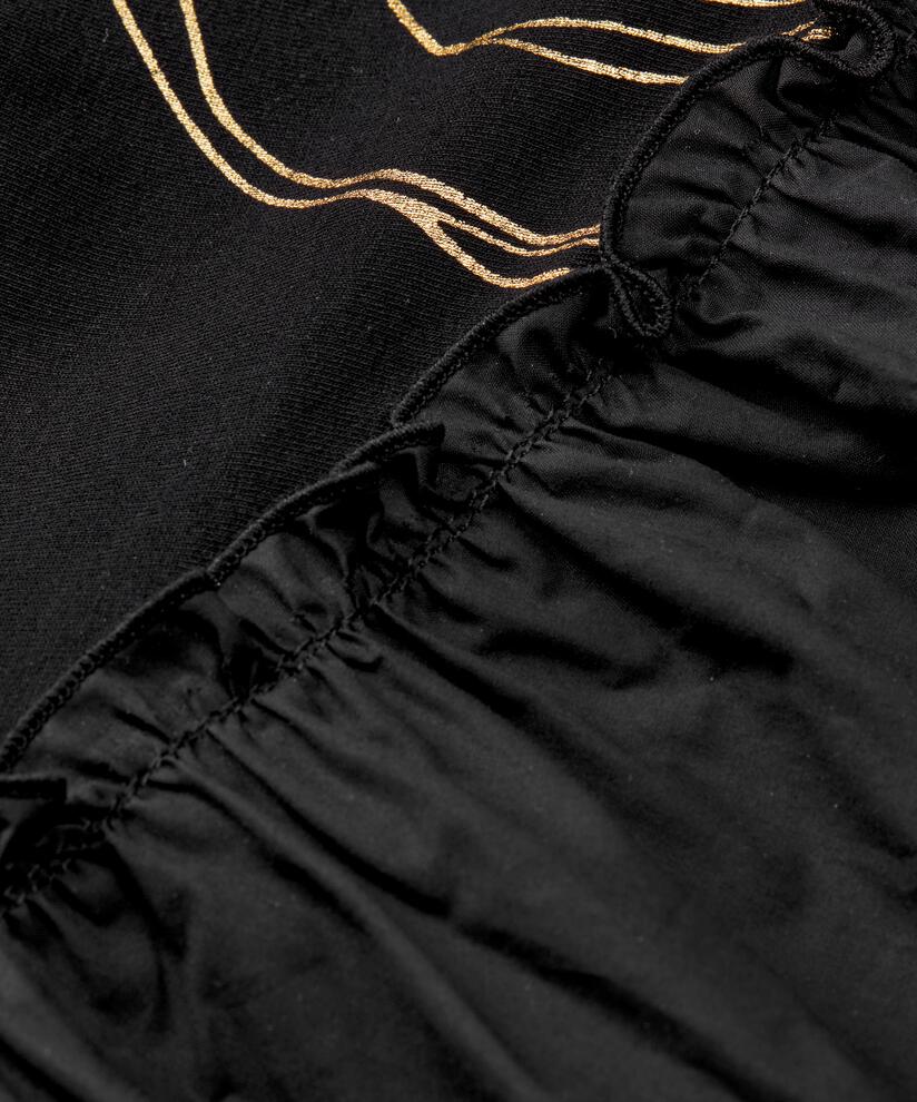 Kleid aus schwerem Jersey mit Golddruck, Gold