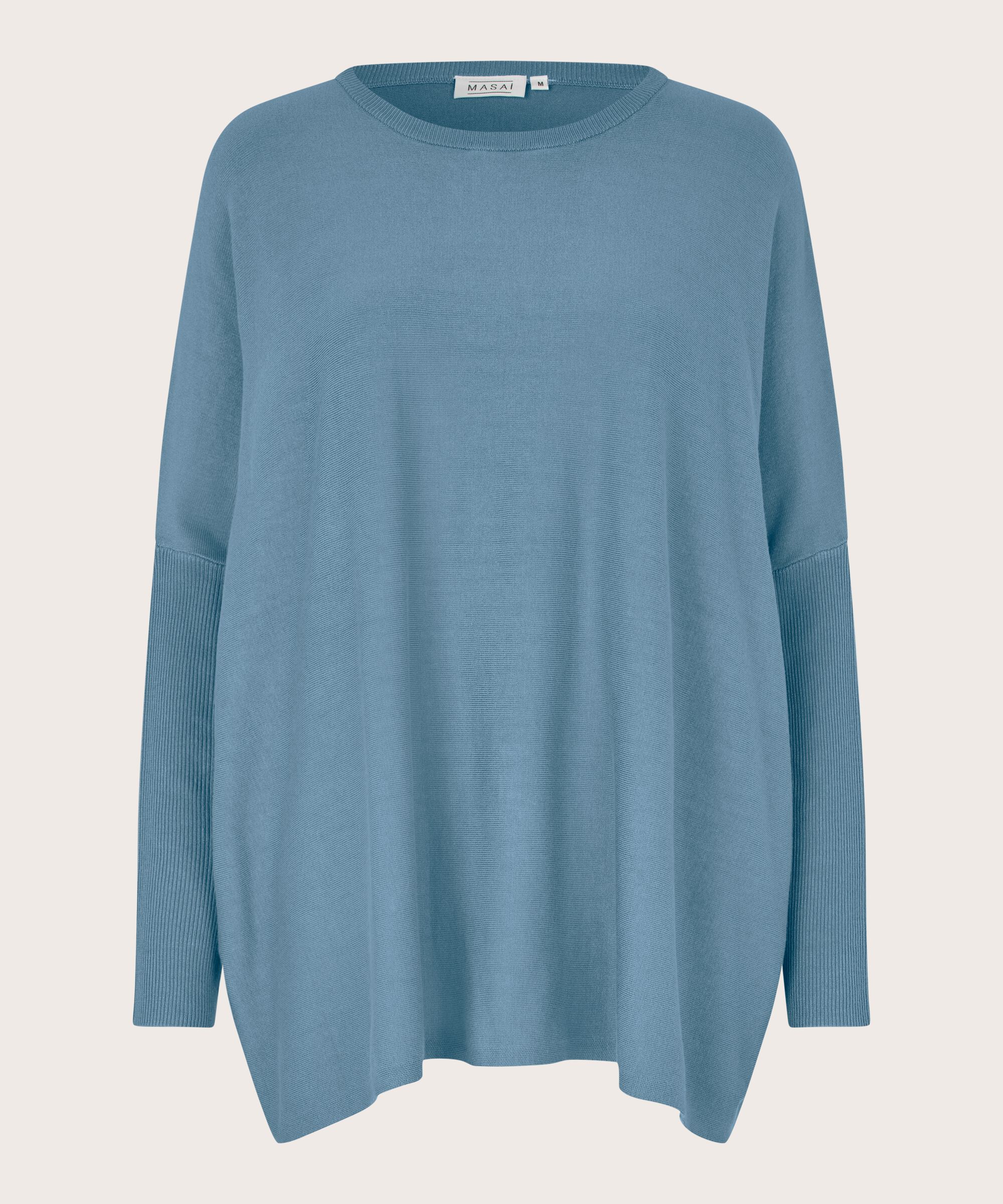 Oversize-pullover Mit Schmalen Ärmeln, Proven Blue