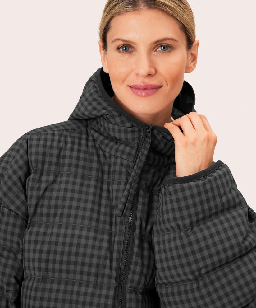 Tika Daunenmantel, Volcanic/Blk