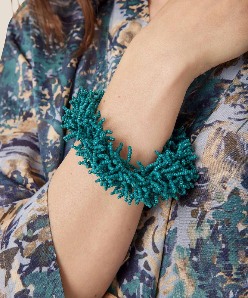 Armband mit farbigen Perlen, Teal