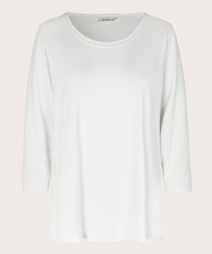 Shirt mit rundem Hals, Cream