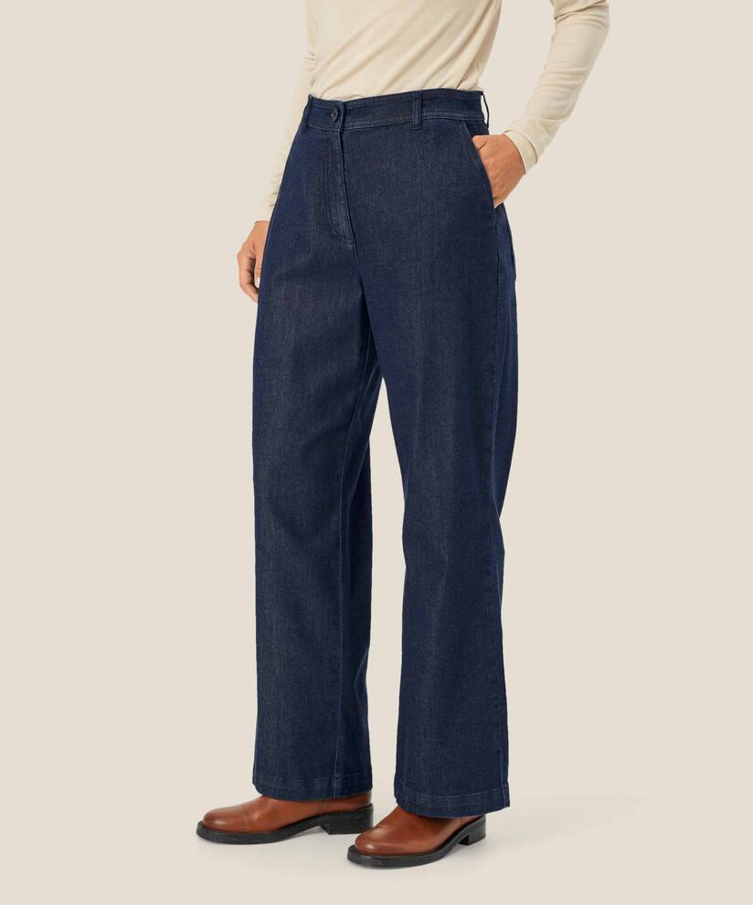 Jeans mit Stretch und geradem Bein, Dark Denim
