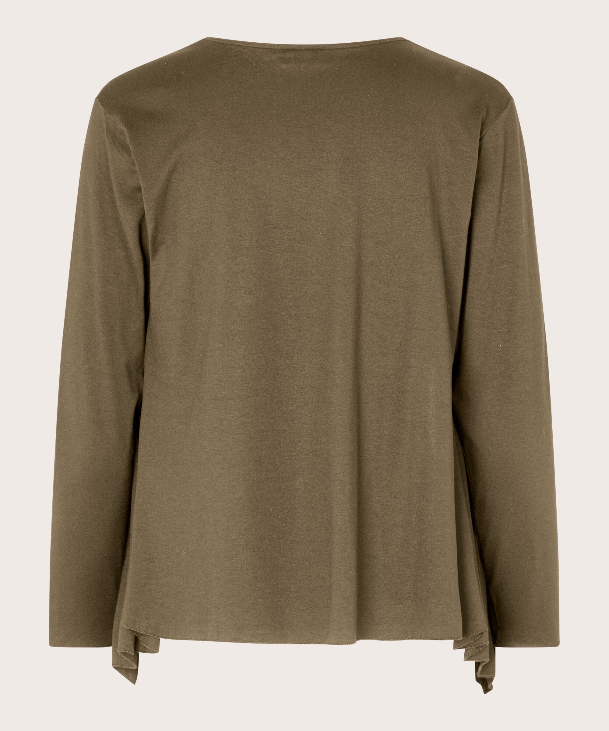 Offener Jersey-cardigan, Dusky Green