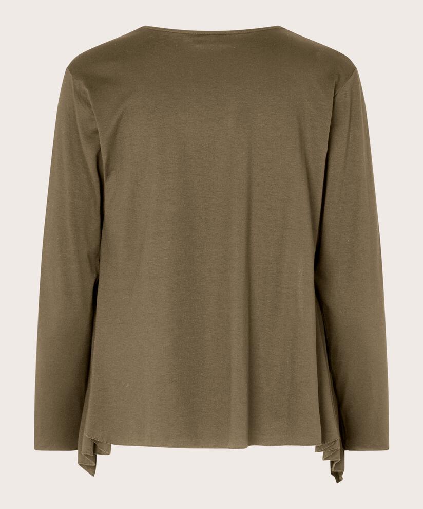 Offener Jersey-cardigan, Dusky Green