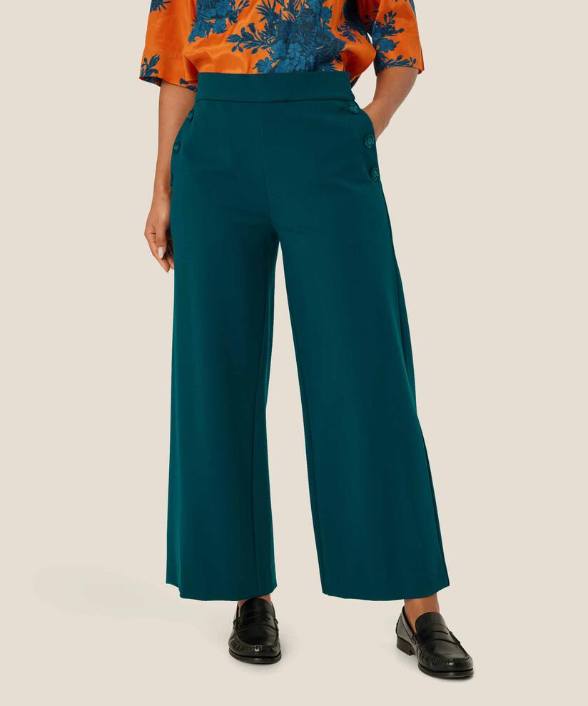Hose Aus Schwerem Jersey Mit Knopfdetail, Reflect Pond