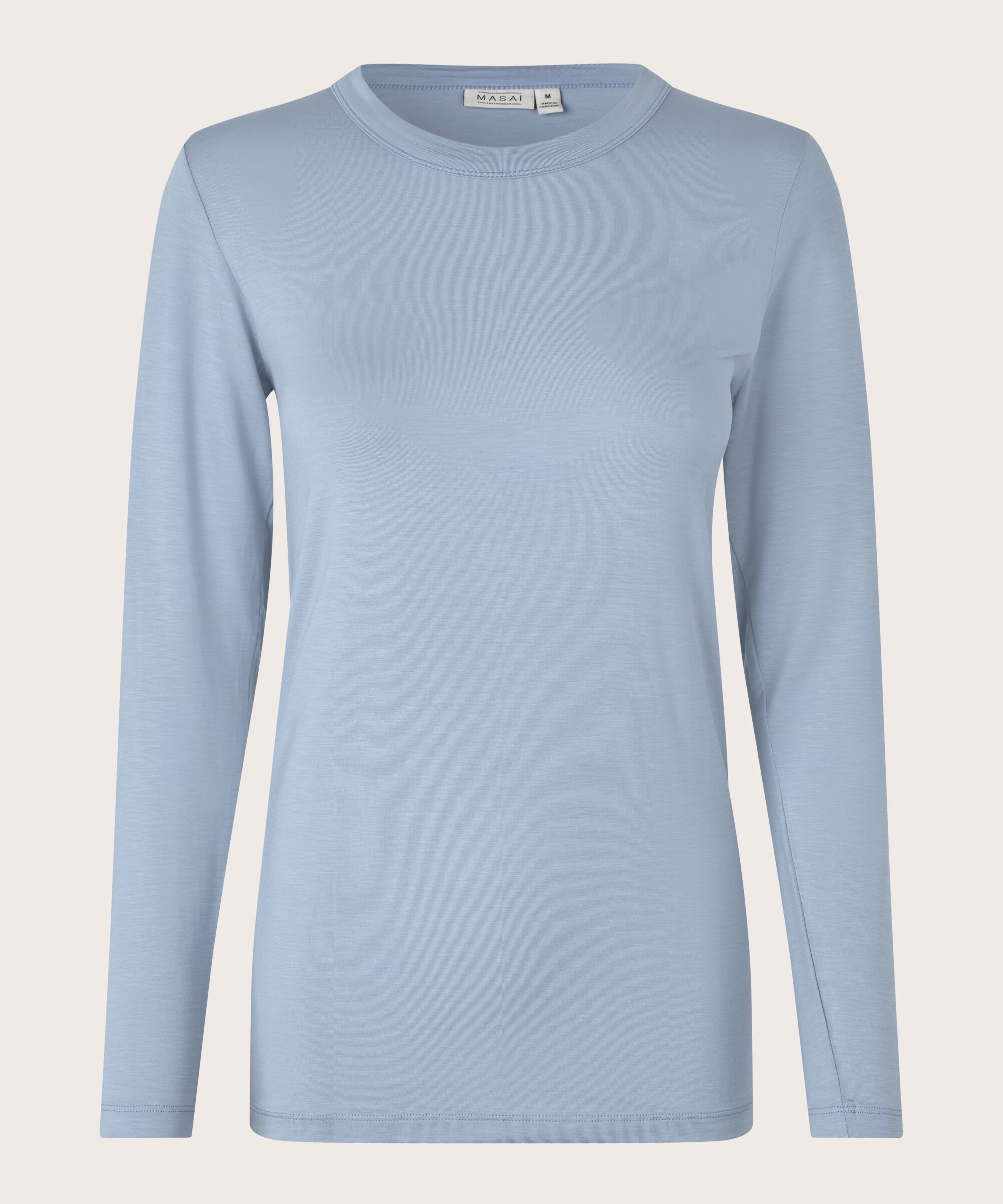 Shirt Mit Rundem Hals, Blue Fog