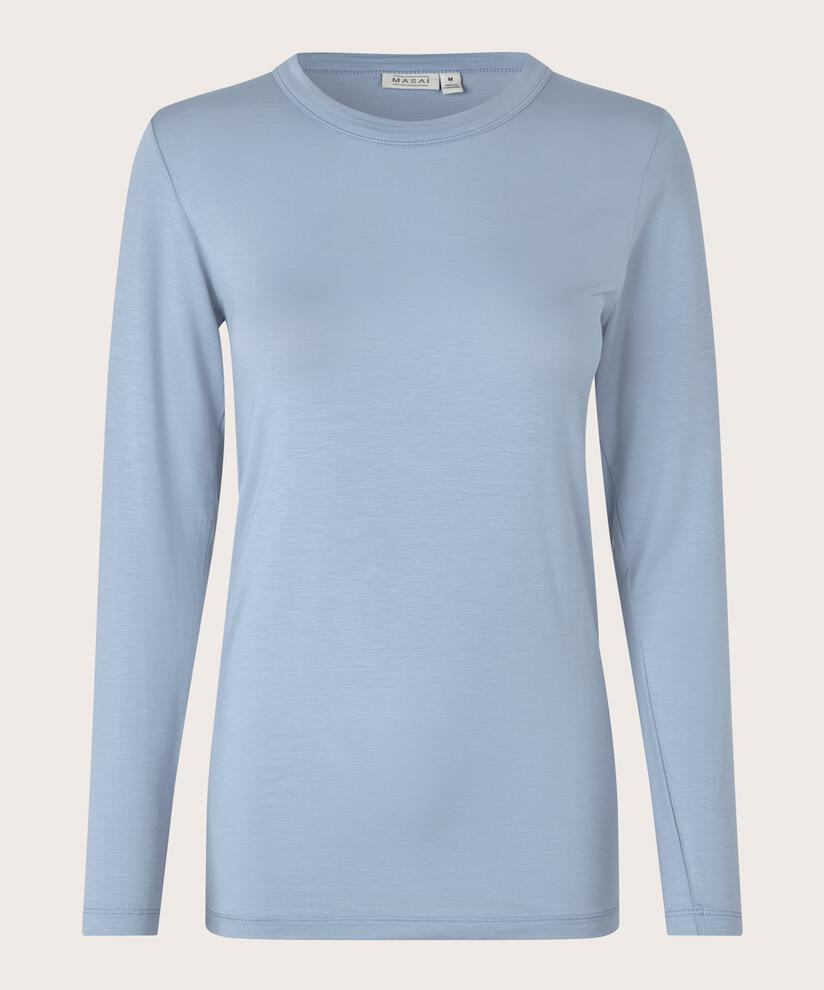 Shirt Mit Rundem Hals, Blue Fog