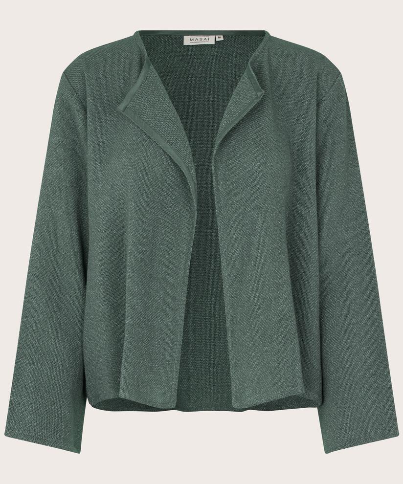 Kurze Jacke Aus Bouclé, Balsam Green