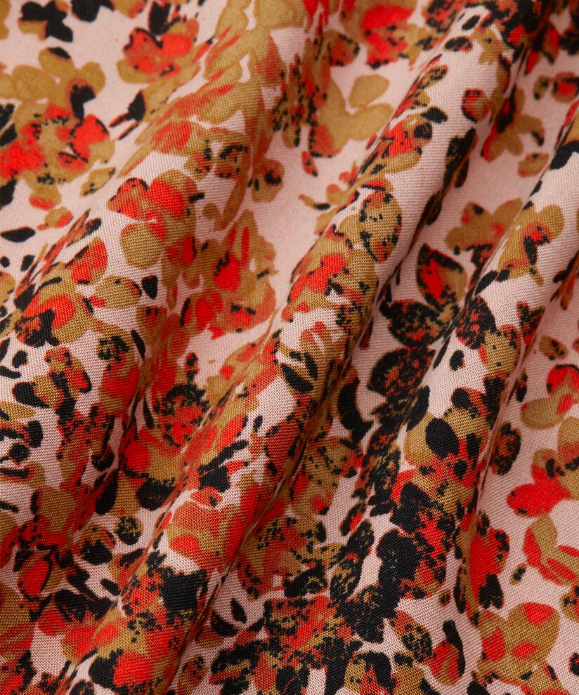 Viskosekleid mit Rüschendetails, Misty Rose