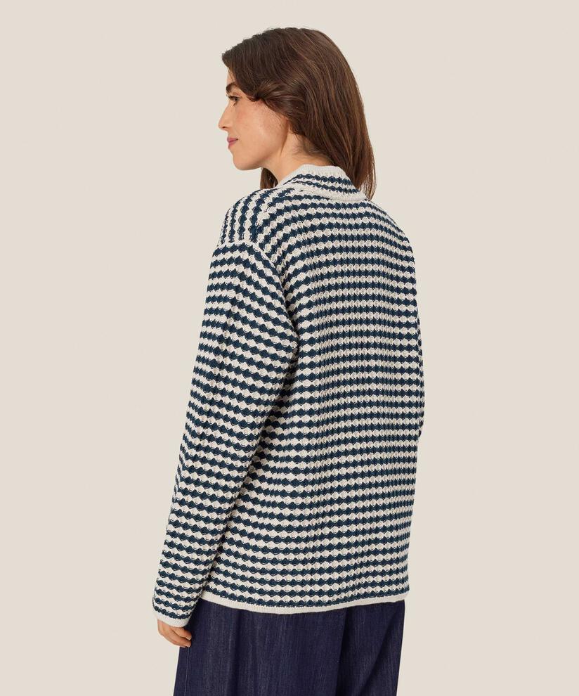 Cardigan aus Baumwollmischung mit Fronttaschen, Mood Indigo