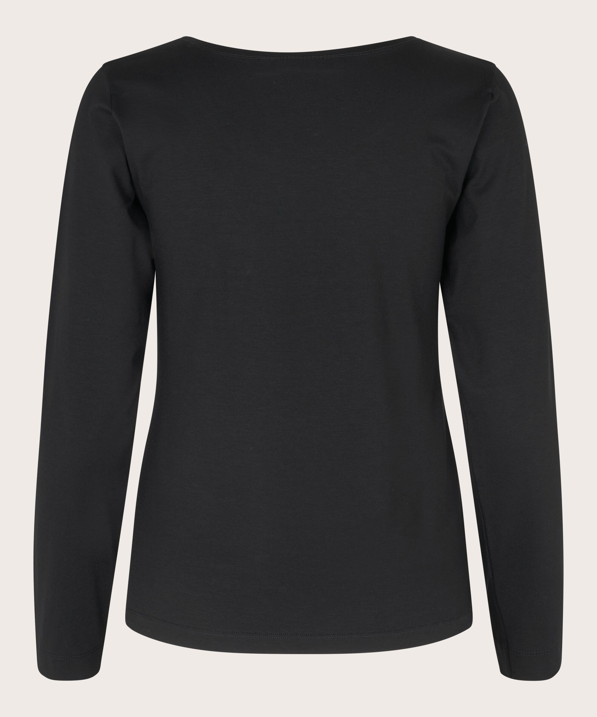 Weiches Jersey-Top mit langen Ärmeln, Black