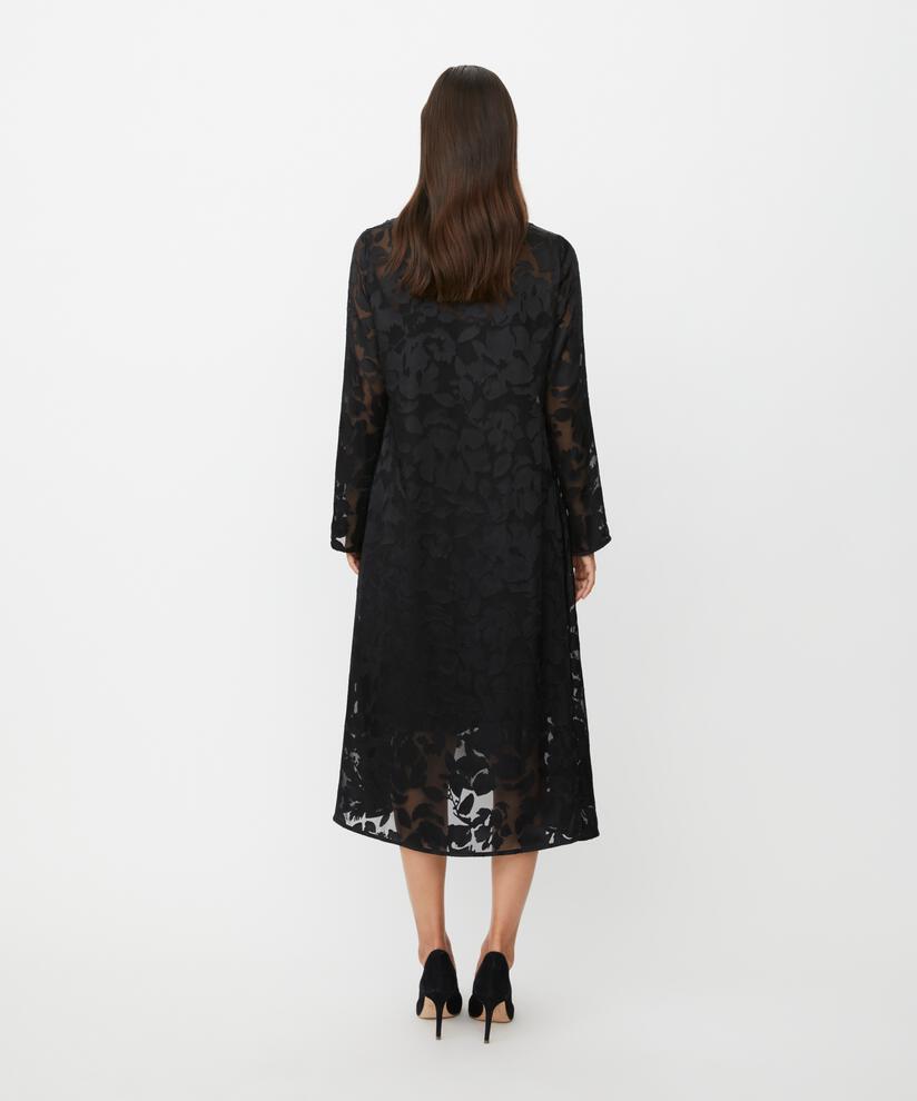 transparentes Spitzenkleid mit Petticoat, Black