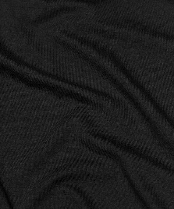 T-Shirt mit V-Ausschnitt aus weichem Jersey, Black